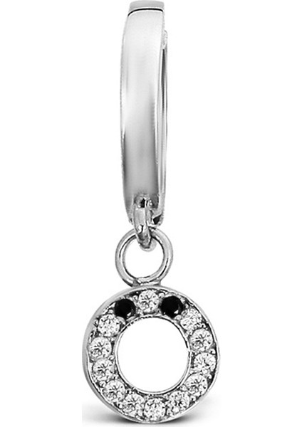 Ö Harfi Sallantılı Gümüş Tek Küpe K084101