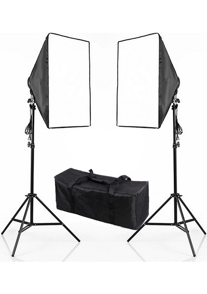 Video ve Fotoğraf 2li Softbox Seti Sürekli Işık 50X70