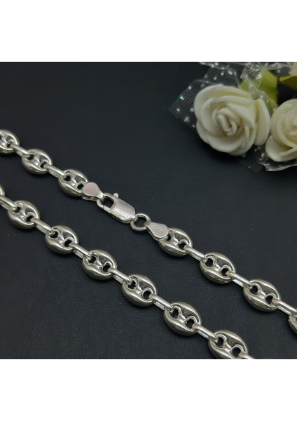 Gümüş Erkek Zincir Kolye Denizci Model 8 mm 65 cm fiyatları