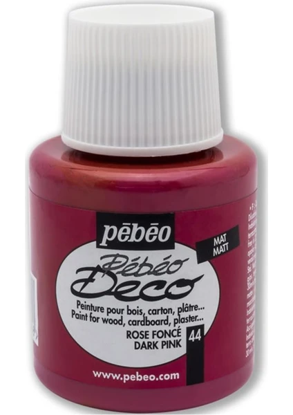 Deco Mat Ahşap Boyası Şişe 110 ml Koyu Pembe