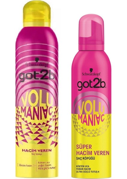 GOT2B Volumanıac Saç Sprey & Saç Köpüğü 2’li Set
