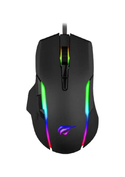 MS1012A Kablolu Rgb Optik Oyuncu Mouse Siyah