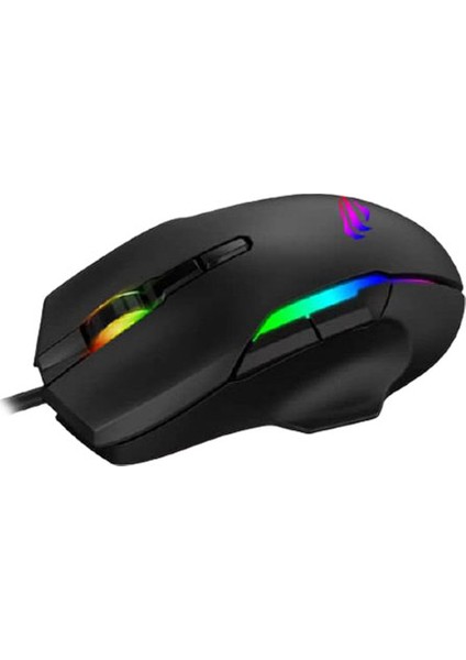 MS1012A Kablolu Rgb Optik Oyuncu Mouse Siyah