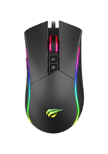 MS1001 Kablolu Rgb Optik Oyuncu Mouse Siyah