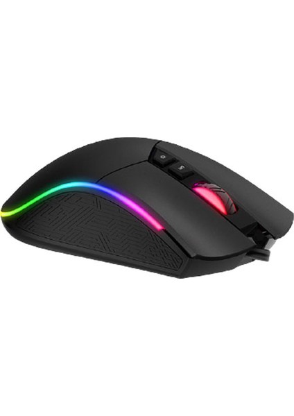 MS1001 Kablolu Rgb Optik Oyuncu Mouse Siyah