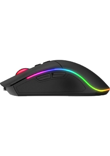 MS1001 Kablolu Rgb Optik Oyuncu Mouse Siyah