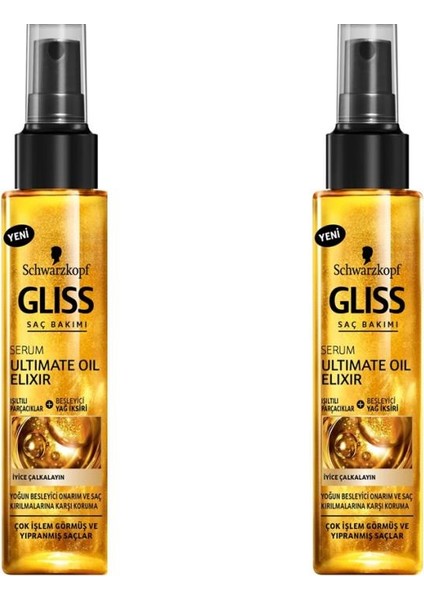 Glıss Ultımate Oıl Elıxır Bakım Serumu 2 x 100 ml