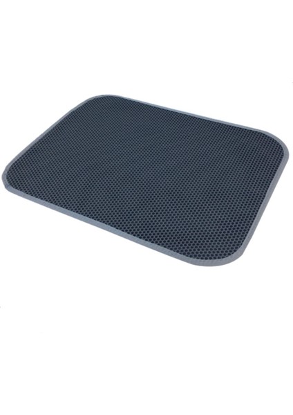 Elekli Kedi Tuvalet Önü Paspası Gri 45X60 cm