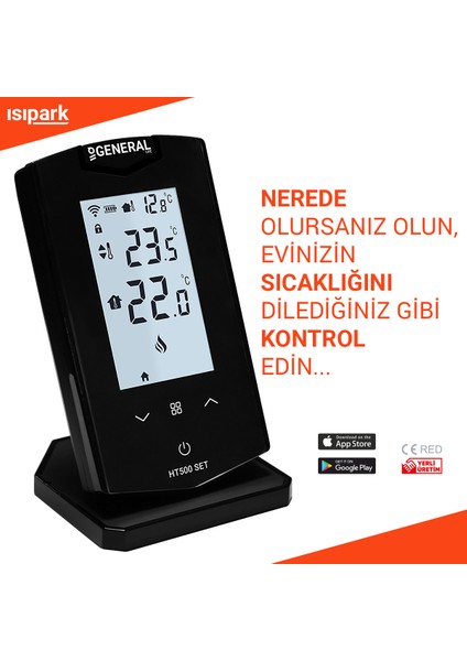 HT500SET Akıllı Oda Termostatı Siyah