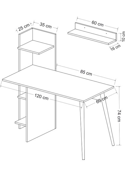 Çalışma Masası Safir Meşe fırsatları