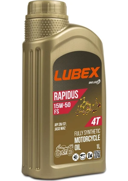 Rapidus Fs 15W/50 1 Lt - 4 Zamanlı Motosiklet Yağı