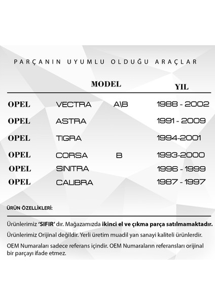 Opel Vectra A/b,corsa,tigra,astra, Için Vites Tamir Takımı