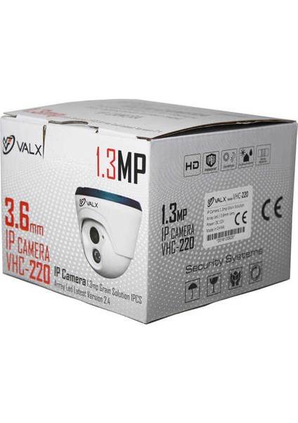 VHC-220 3.6mm 1.3mp Ip Dome Güvenlik Kamerası