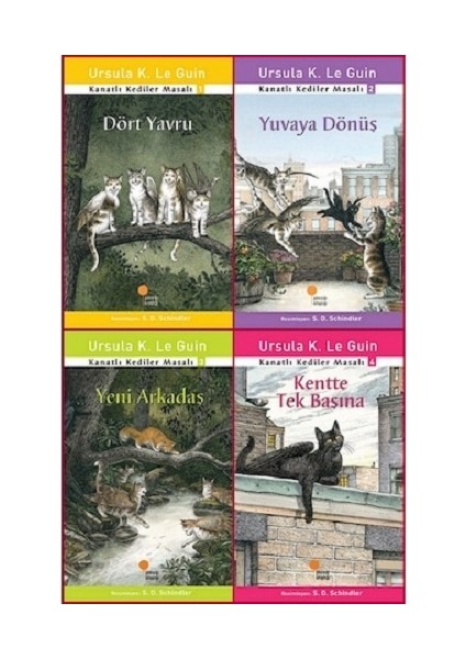 Kanatlı Kediler Masalı Dizisi - 4 Kitap - Ursula K. Le Guin