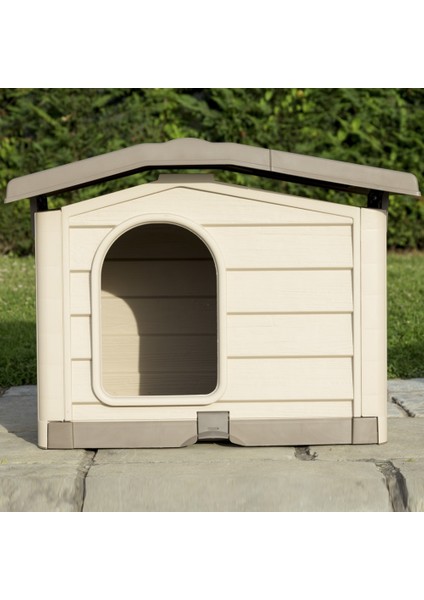 Çıkarılabilir Tabanlı Köpek Kulubesi Bej Orta Boy
