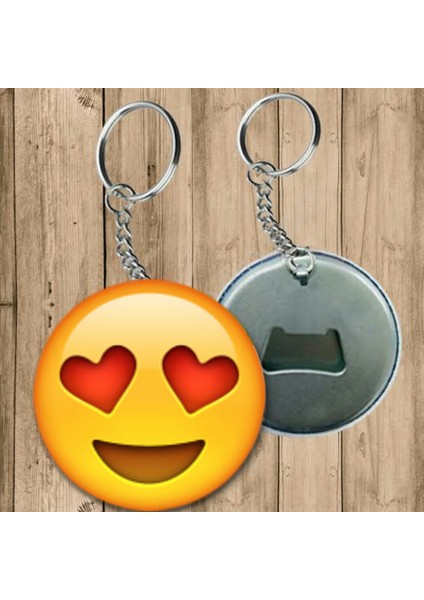 Kalpli Göz Emoji Anahtarlık - Açacaklı Anahtarlık
