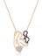 Anne Çocuk Kalp Kolye Nano Zirkon Rose Gold Kaplama Gümüş 1