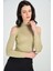 Omuz Basları Açık Balıkcı Yaka Bluz | BLZ14344 Bej 4