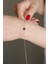 Siyah Taşlı Gümüş Daire Bileklik B053901 2