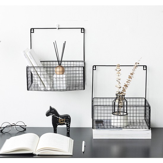 Go Dekor Metal Dekoratif Tel Kafes Duvar Rafı 2�li Set Fiyatı Go Dekor Metal Dekoratif Tel Kafes Duvar Rafı 2�li Set Fiyatı