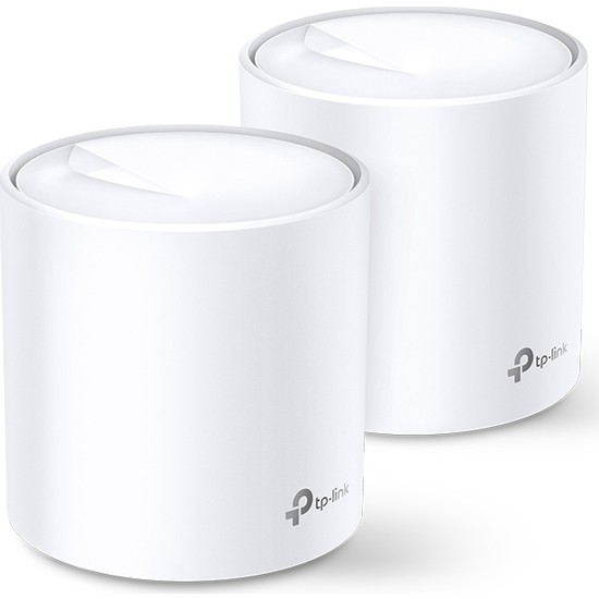 TP-LINK  DECO X60(2-PACK) 3000MBPS 2.4 GHZ & 5 GHZ EV WI-FI SİSTEMİ INDOOR ACCESS POİNT/ROUTER Resim-1