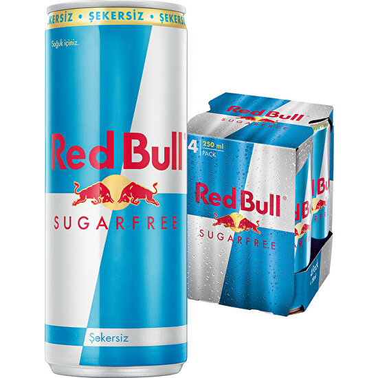 Red Bull Enerji İçeceği Şekersiz 4x250 ml