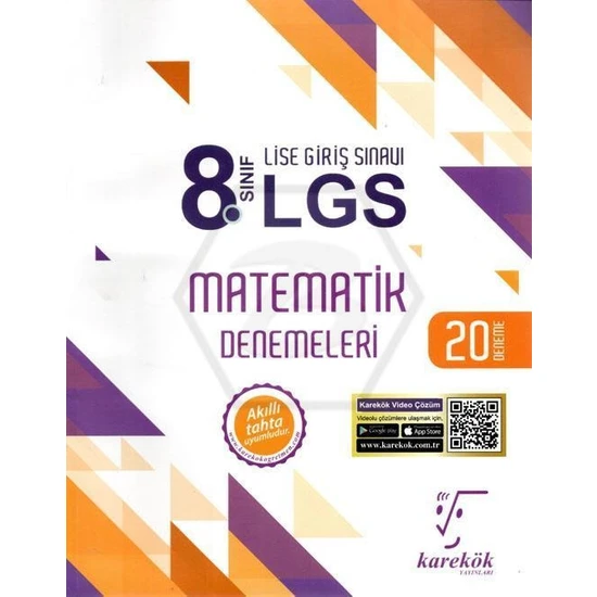 Karekök Yayıncılık 8. Sınıf LGS Matematik 20'li Deneme Sınavı