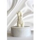 Sanat Sepet Beyaz Vanilya Kokulu Venüs Kadın Dekoratif Vücut Mum - 10 cm
