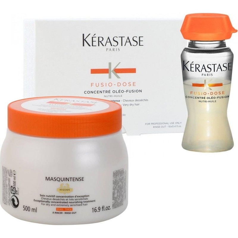Kerastase Nutritive Masquintense Saç Maskesi 500ML + Fusio Dose Oleo Fusion - Nemlendirici Kür 10X12ML