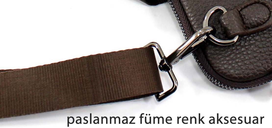 Derise Club Kahverengi Ayarlanabilir Çanta Askısı 3Lük Çanta Omuz Askısı Uzun Çanta Askısı görsel 2