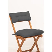 Meya Dekor Sırt ve Oturak Minderli Balkon Bahçe Mutfak 3'lü Bistro Set Katlanır Masa-Sandalye 50X50 Masalı