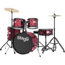 Stagg 5 Parça 20'' Kırmızı Akustik Davul Set TIM-120 Wr