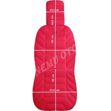 Nemu Faw CA1024 Tek Kabin Kamyonet 1+1 Uyumlu Terletmez Oto Koltuk Minderi - Kırmızı