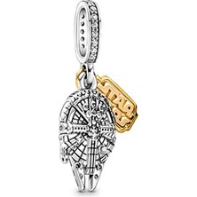 Celikchi Yıldız Savaşları Sallantılı Gümüş Charm