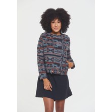 Clandestino Etnik Desenli Düğme Detaylı Ceket Siyah