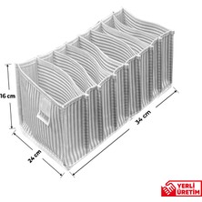 8 Gözlü Çekmece ve Dolap Içi Akordiyon Düzenleyici Organizer L Beden - 4'lü Paket