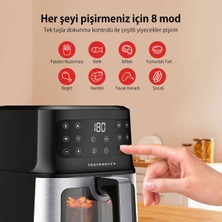 Taotronics TT-AF011 5 Litre 8 Işlevli 1200W Dokunmatik Panelli Yağsız Pişirici Air Fryer Fritöz