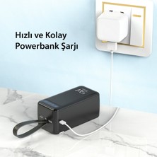 Powerbank Hızlı Şarj Dijital Göstergeli 50.000 mAh Lityum Batarya PD Hızlı Şarj (Earldom Lisanlı) PB58