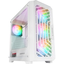 Rampage   Rampage Spear 750W 80+ Bronze Beyaz 4*rgb Auto Fan Atx Mid-T Gaming Oyuncu Kasası
