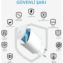 Daytona Apple 20W Uyumlu Adaptör ve Iphone 11-12-13-14 Pro Promax Uyumlu 1 MetreType-C To Lightning Şarj Seti