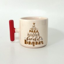 Mor Mürekkep Dilek Ağacım Baskılı Kırmızı Kulplu T Yılbaşı Kupası