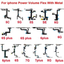 Betty Becky Adet Yeni Yüksek Kaliteli Power Flex Metal Tutucu ile iPhone 5 5 S 6 6 S 7 8 Artı Sessiz Anahtarı Güç Ses Düğmesi Flex Kablo (Yurt Dışından)