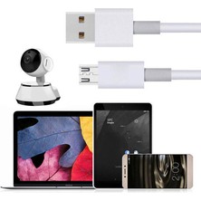 Betty Becky 3/5 Metre Esnek Beyaz Kablo Kordonu Uzun Mikro USB Şarj Şarj Cihazı Tel Samsung Huawei Xiaomi Android Akıllı Cep Telefonu Için (Yurt Dışından)