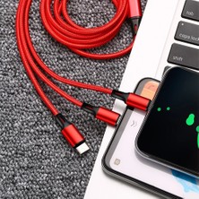 Betty Becky Olaf USB Şarj Kablosu 3 In 1 Tip C Kablo Mikro USB Kablosu Hızlı Şarj Çok Bağlantı Noktalı Cep Telefonu Kablosu iPhone 12 Samsung S20 (Yurt Dışından)