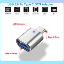 Betty Becky LED USB 3.0 C Tipi Adaptör Otg USB C Usb-A Mikro USB Tip-C Dişi Konnektör Samsung Xiaomi Poco Adaptörleri (Yurt Dışından)