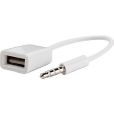 Betty Becky Livecity Araba Oto USB Dişi 3.5mm Jack Aux Erkek Ses Kablosu Dönüştürücü Uzatma Kablosu (Yurt Dışından)