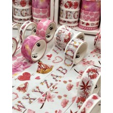 Kağıt Gemi Dükkan Masking Tape Çilek Temalı 10'lu Pembe Kutu Washi Bant Set   Washi Tape   Bullet Journal   Scrapbook