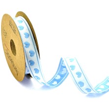 Fantastic Kalp Desenli Dokuma Kurdele (17MM Genişlik - 10MT Uzunluk)