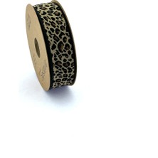 Fantastic Leopar Desen Dokuma Kurdele (25MM Genişlik - 10MT Uzunluk)