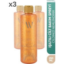 Woyal Life Bronzlaştırıcı Işıltılı Vücut Spreyi, Kokulu Vücut Spreyi 3 Adet 250 Ml Woyal36-3